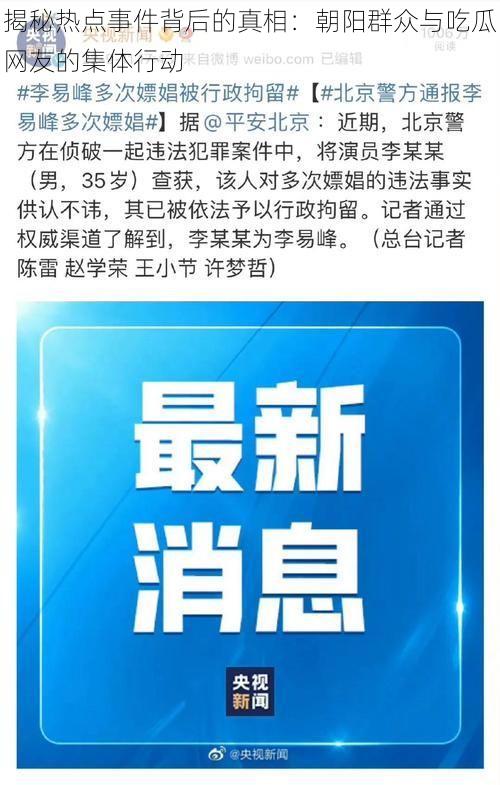 揭秘热点事件背后的真相：朝阳群众与吃瓜网友的集体行动