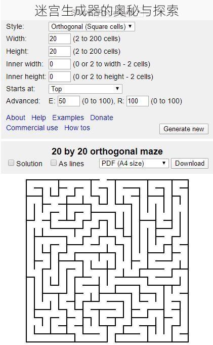 迷宫生成器的奥秘与探索