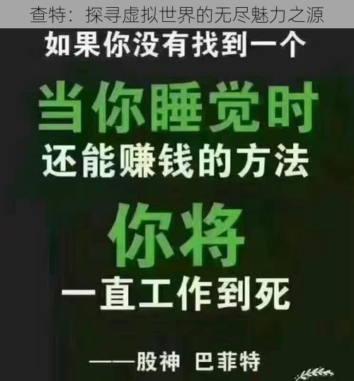 查特：探寻虚拟世界的无尽魅力之源