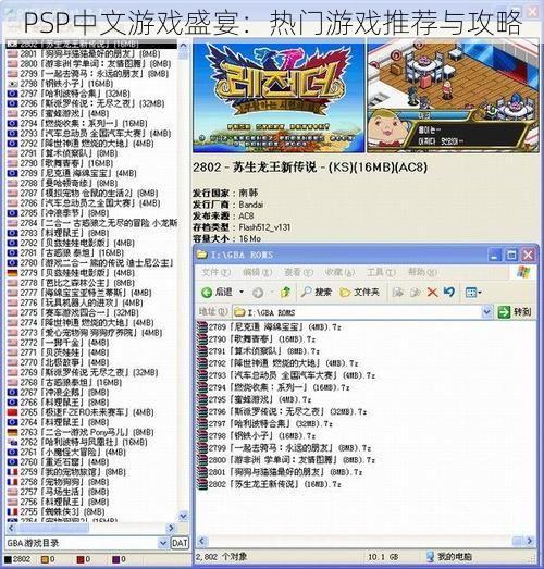 PSP中文游戏盛宴：热门游戏推荐与攻略