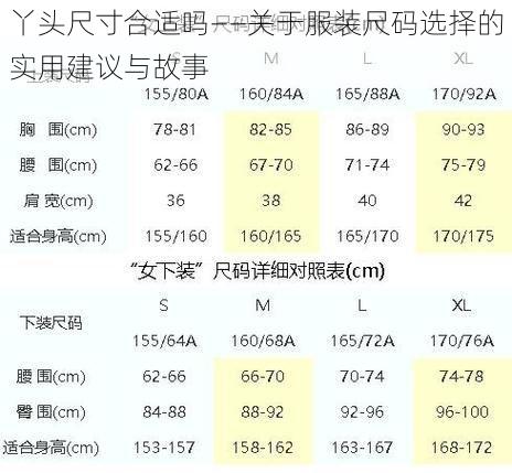 丫头尺寸合适吗——关于服装尺码选择的实用建议与故事