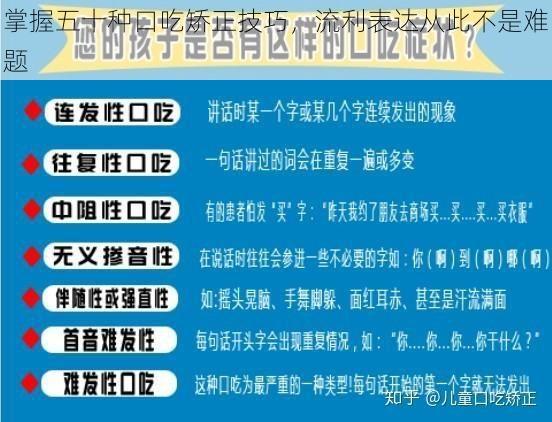 掌握五十种口吃矫正技巧，流利表达从此不是难题