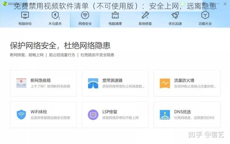 免费禁用视频软件清单（不可使用版）：安全上网，远离隐患