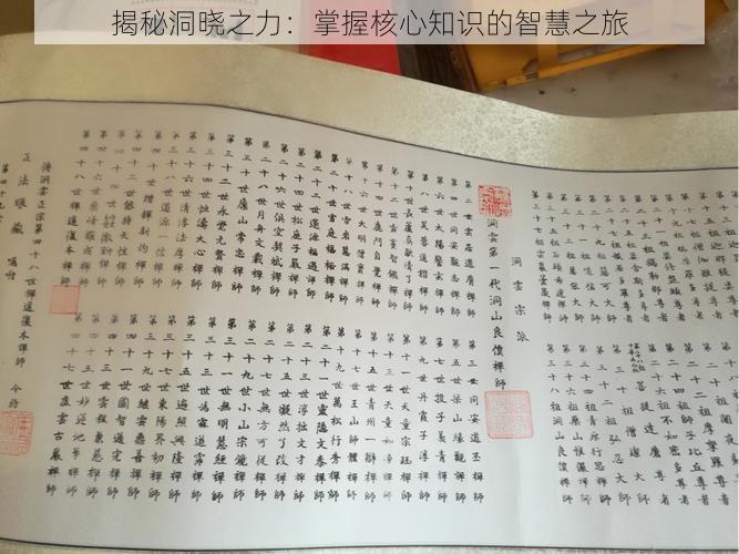 揭秘洞晓之力：掌握核心知识的智慧之旅