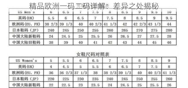 精品欧洲一码二码详解：差异之处揭秘