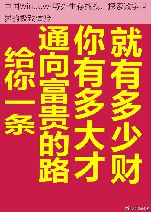 中国Windows野外生存挑战：探索数字世界的极致体验