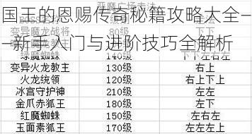 国王的恩赐传奇秘籍攻略大全——新手入门与进阶技巧全解析