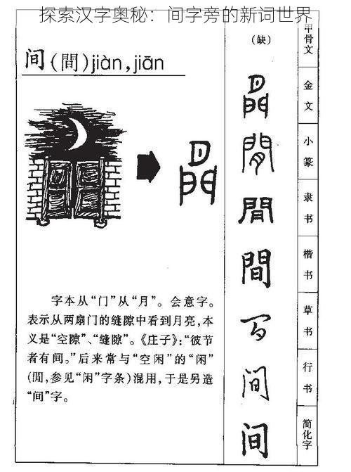 探索汉字奥秘：间字旁的新词世界