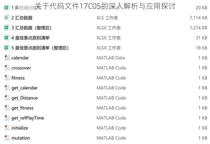 关于代码文件17C05的深入解析与应用探讨