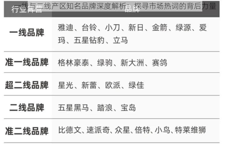 一线与二线产区知名品牌深度解析：探寻市场热词的背后力量