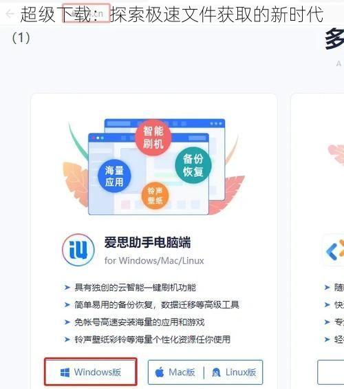 超级下载：探索极速文件获取的新时代