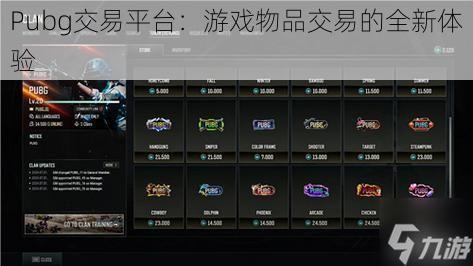 Pubg交易平台：游戏物品交易的全新体验