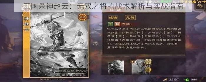 三国杀神赵云：无双之将的战术解析与实战指南