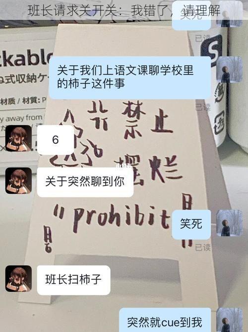 班长请求关开关：我错了，请理解