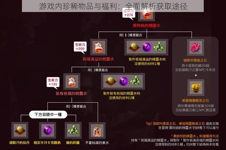 游戏内珍稀物品与福利：全面解析获取途径