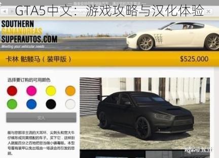 GTA5中文：游戏攻略与汉化体验