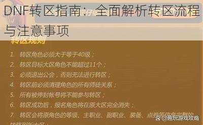 DNF转区指南：全面解析转区流程与注意事项