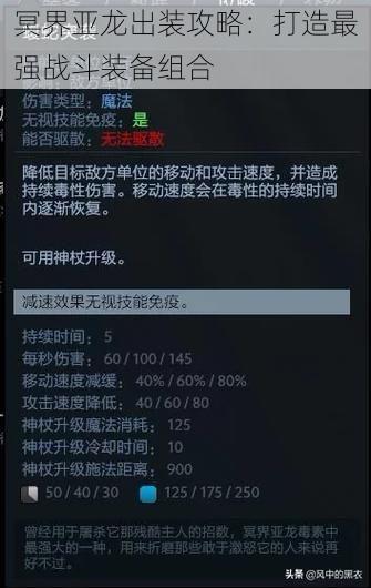 冥界亚龙出装攻略：打造最强战斗装备组合