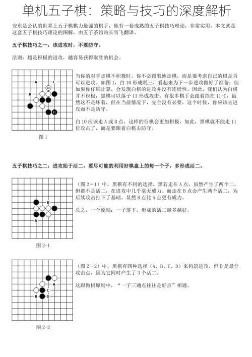 单机五子棋：策略与技巧的深度解析