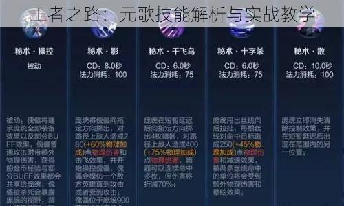 王者之路：元歌技能解析与实战教学